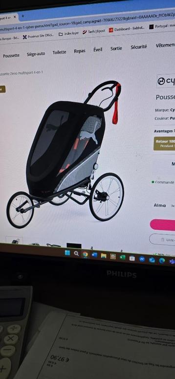 poussette Zeno Cybex  multisport neuve, Enfants & Bébés, Neuf, Autres marques, Pneus, Enlèvement