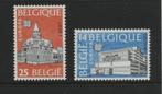 Europa cept postgebouwen Oostende Luik postfris, Postzegels en Munten, Postzegels | Europa | België, Verzenden, Europa, Postfris