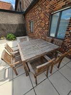 tuinset in teak, Tuin en Terras, Ophalen, Gebruikt, Teakhout, 8 zitplaatsen