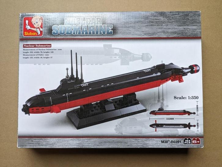 Sluban set no M38 B-0391 Nuclear Submarine 1/350 nieuw, Kinderen en Baby's, Speelgoed | Bouwstenen, Zo goed als nieuw, Overige merken