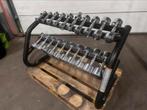 Chrome Dumbells 1kg t/m 10kg + Technogym Opbergrek, Ophalen, Gebruikt, Dumbbell