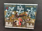 Malte 1967 - Noël - triptyque, Enlèvement ou Envoi, Malte, Affranchi