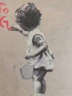 BANKSY: lithografie met de hand ingelijst en genummerd, Ophalen of Verzenden