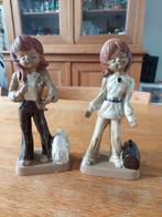 2 figurines émaillée année 70, Collections, Comme neuf, Enlèvement ou Envoi