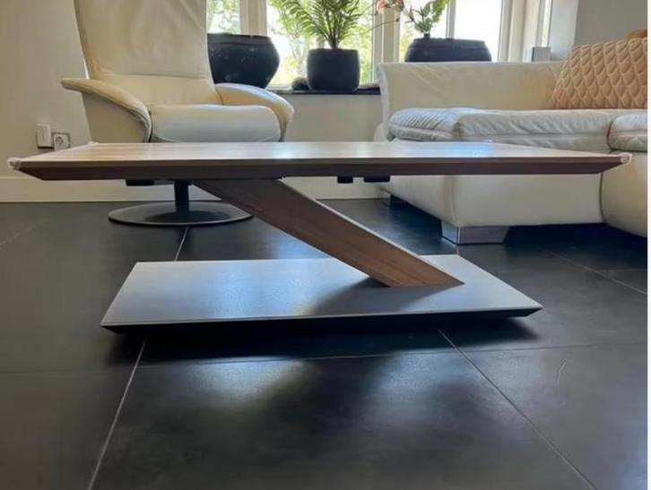 Houten salontafel - Mustering, Huis en Inrichting, Tafels | Bijzettafels, Zo goed als nieuw, Rechthoekig, Minder dan 45 cm, 75 cm of meer