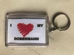Sleutelhanger Hond I Love My Dobermann, Ophalen of Verzenden, Nieuw, Dier of Natuur