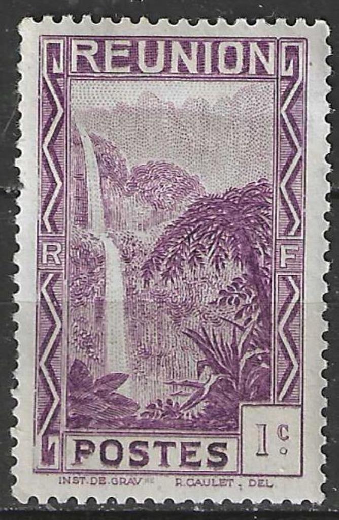 Reunion 1933/1938 - Yvert 125 - Waterval van Salazie (PF), Postzegels en Munten, Postzegels | Afrika, Verzenden