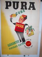 Origineel affiche Pura Cuba Brussel, Verzenden, A1 t/m A3, Reclame, Rechthoekig Staand