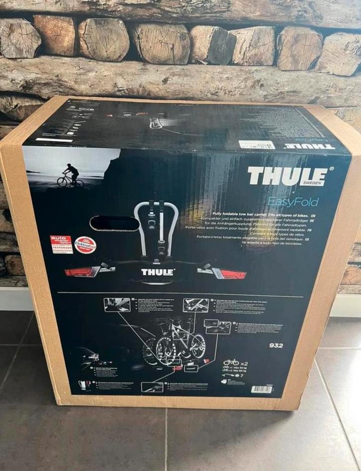 Thule fietsendrager easyfold 932 (nieuw!)electrische fietsen, Autos : Divers, Porte-vélos, Neuf, Support d'attelage, 2 vélos, Pneus larges