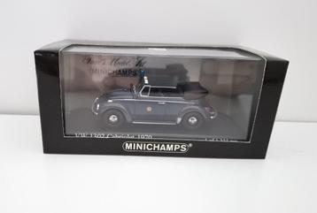 VW Coccinelle 1302 Cabrio 1970 Polizei 1/43 MINICHAMPS N+B beschikbaar voor biedingen