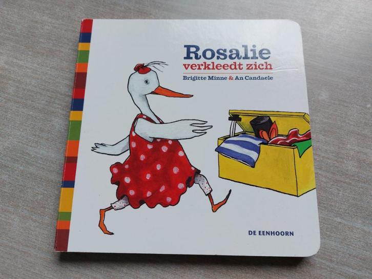 Rosalie verkleedt zich - Brigitte Minne & An Candaele, Boeken, Kinderboeken | Kleuters, Zo goed als nieuw, Uitklapboek, Ophalen