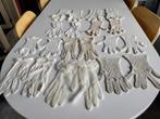 Set van 10 oude paar katoenen handschoenen van kant en gehaa, Ophalen of Verzenden, Dames