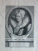 Elizabeth reine d'Angleterre gravure XVIIIème Henry VIII, Antiquités & Art, Enlèvement ou Envoi