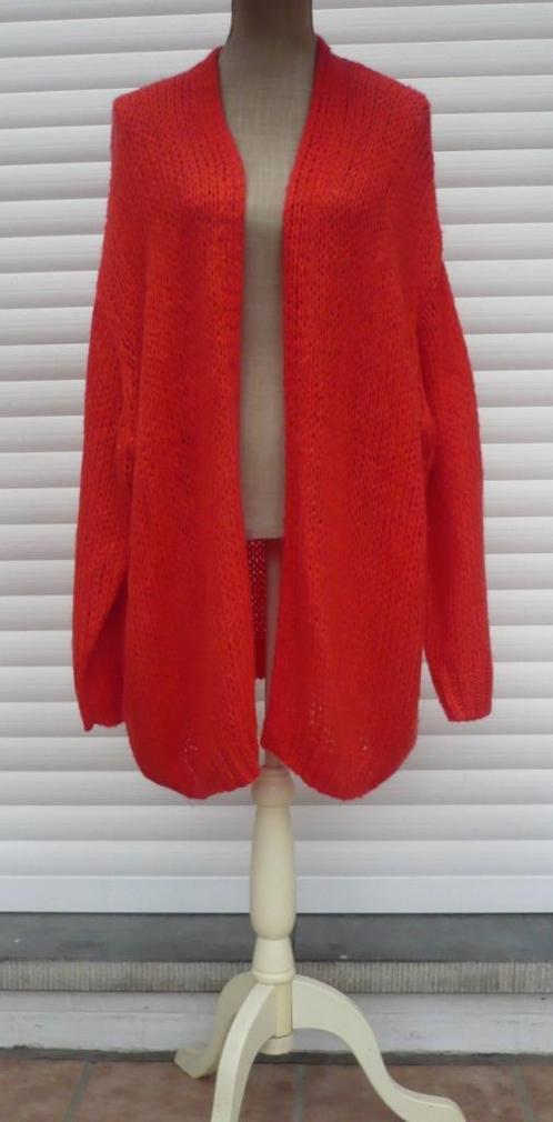 Mooie rode vest/trui "MS mode" - Maat XL - NIEUW !!, Kleding | Dames, Grote Maten, Nieuw, Trui of Vest, Rood, Ophalen of Verzenden