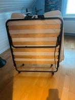 Opplooibaar bed op wieltjes 90x200cm, Huis en Inrichting, Slaapkamer | Bedden, Ophalen, Gebruikt, 90 cm, Eenpersoons