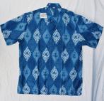 Indonesisch shirt met korte mouwen F620, Nieuw, Blauw, Ophalen of Verzenden