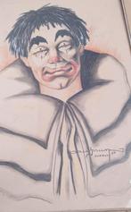 Clown - Jacques Aubrun - originele potloodtekening, Ophalen of Verzenden
