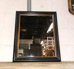 Oude zwart gelakte spiegel 60 x 50, Gebruikt, Ophalen of Verzenden, Minder dan 100 cm, Rechthoekig