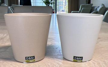 D&M Deco / bloempot / bloempotten / 2 stuks / Als nieuw beschikbaar voor biedingen