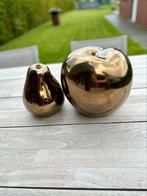 Décoration en forme de pomme et de poire - doré, Maison & Meubles, Accessoires pour la Maison | Vases, Comme neuf, Enlèvement ou Envoi