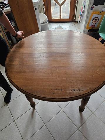 Table en bois ancienne avec extension, Maison & Meubles, Tables | Tables à manger, Enlèvement, Utilisé