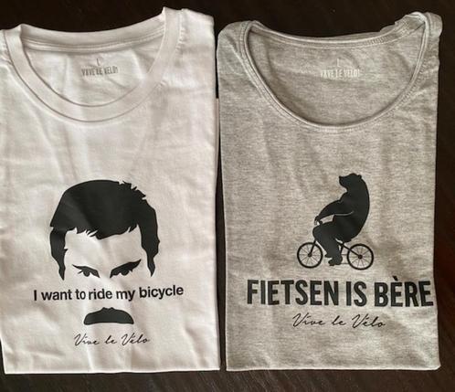 Vive le Vélo -t-shirts, Kleding | Heren, T-shirts, Nieuw, Maat 52/54 (L), Wit, Ophalen of Verzenden