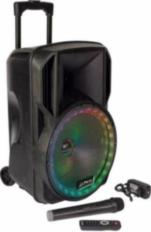 PARTY-12RGB Mobiel geluidsysteem met VHF microfoon, TV, Hi-fi & Vidéo, Appareil pour karaoké, Neuf, Enlèvement ou Envoi