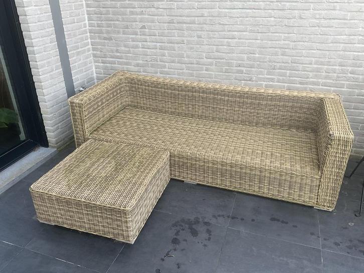 Tuin set, Tuin en Terras, Tuinsets en Loungesets, Gebruikt, Tuinset, Teakhout, Bank, Bijzettafel, Eettafel, Stoel, Ophalen