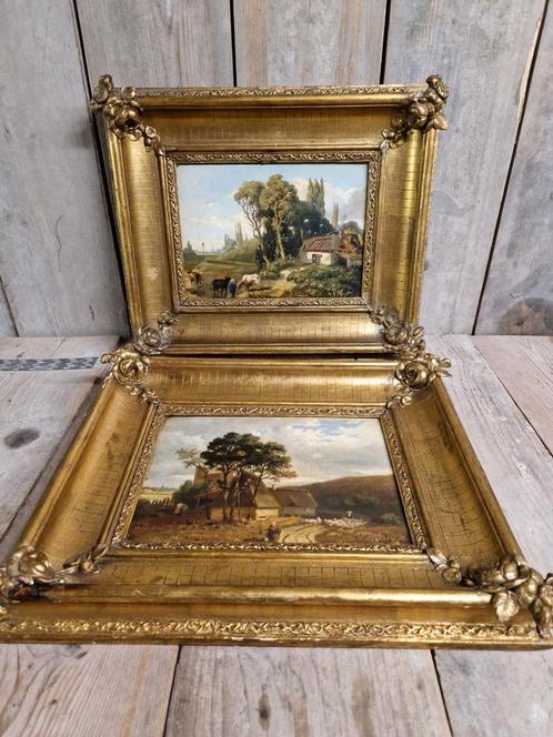 Olie op hardhout.  X|X eeuw, Antiek en Kunst, Kunst | Schilderijen | Klassiek, Ophalen