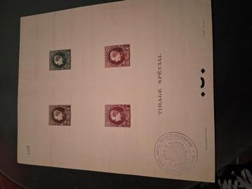 Zeldzaam blad van koning Albert I ongeperforeerd beschikbaar voor biedingen