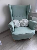 Appelblauwzeegroen fauteuil van ikea, Huis en Inrichting, Ophalen, Zo goed als nieuw, Stof