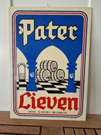 bier reclamebord Pater Lieven Buffalo 1973, Verzamelen, Ophalen of Verzenden, Zo goed als nieuw, Reclamebord, Plaat of Schild