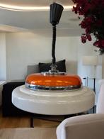 vintage witte oranje space age UFO hanglamp / luster, Ophalen of Verzenden