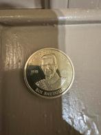 Zilveren munt koning boudewijn van België., Zilver, Ophalen of Verzenden, Losse munt, Zilver