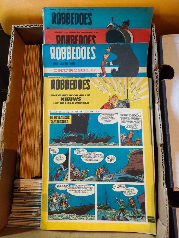 Vintage Robbedoes-stripalbums (+/- 150 stuks), Livres, BD, Comme neuf, Plusieurs BD, Enlèvement