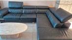 Mooie kwaliteitsvolle echt lederen hoeksalon, Tuin en Terras, Ophalen, Zo goed als nieuw