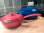 Gietijzeren braadpan en gietijzeren ovenschaal, Huis en Inrichting, Ophalen of Verzenden, Zo goed als nieuw