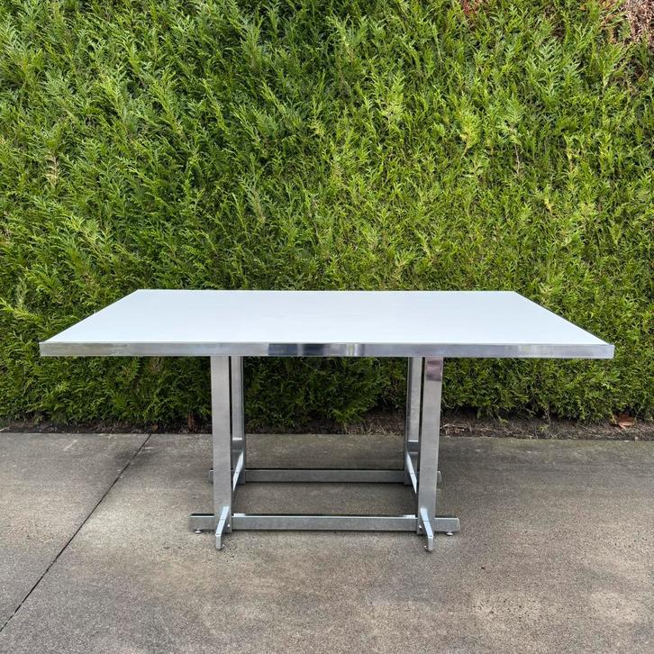 Vintage eettafel chrome, Huis en Inrichting, Tafels | Eettafels, Rond, Ophalen