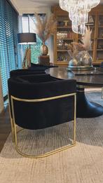 Moderne luxe stoelen fluweel zwart 6 stuks in topconditie, Huis en Inrichting, Stoelen, Ophalen, Zo goed als nieuw