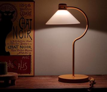 Gele Vintage Tafellamp 80's ( 55 cm hoog ) WERKEND
