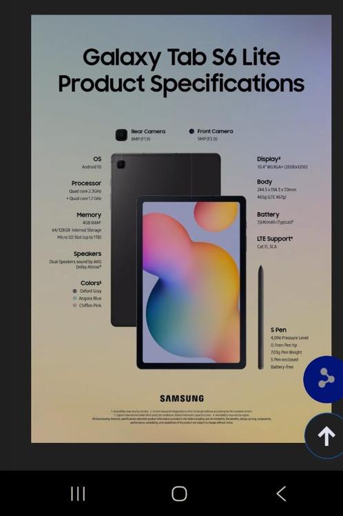 Samsung Tablet NIEUW, Computers en Software, Android Tablets, Nieuw, Wi-Fi, 64 GB, Ophalen