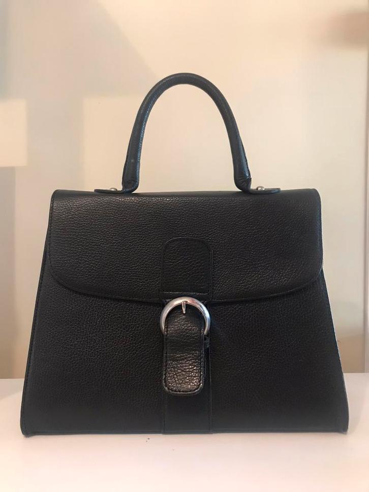 Lederen handtas zwart - NIEUWSTAAT, Handtassen en Accessoires, Tassen | Damestassen, Handtas, Zwart, Ophalen of Verzenden