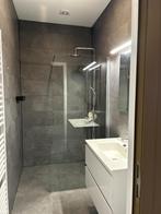 lavabomeubel & kraan + spiegel + douchewand + douchekraan, Enlèvement, Utilisé, Chrome, Douche