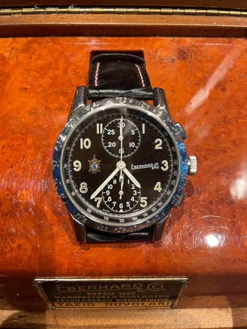 Eberhard & Co Tazio Nuvolari 1e editie 31030 horloge, Handtassen en Accessoires, Horloges | Heren, Gebruikt, Polshorloge, Staal
