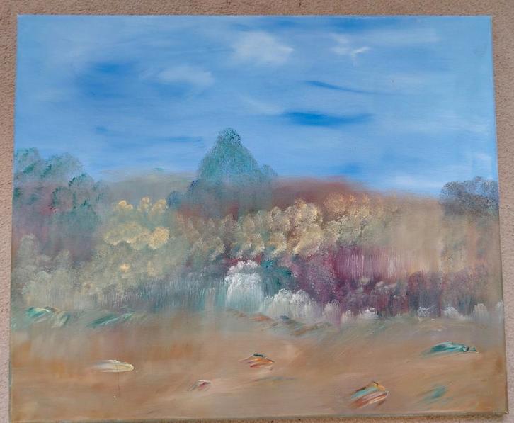 Olieverfschilderij landschapsschilderkunst, Antiek en Kunst, Kunst | Schilderijen | Klassiek, Ophalen