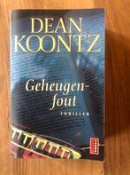 Dean R. Koontz - Geheugenfout, Gelezen, België, Dean R. Koontz, Ophalen of Verzenden