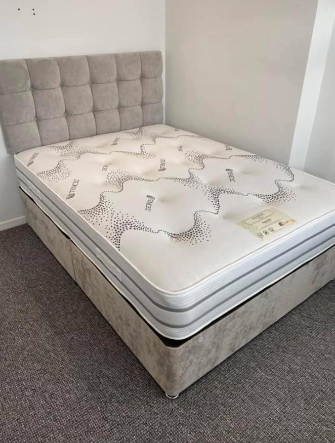 Het beste aanbod voor een gloednieuw bed met matras te koop, Huis en Inrichting, Slaapkamer | Bedden, Nieuw, Twijfelaar, 140 cm