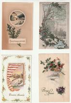 Lot van 12 Gelukkig Nieuwjaar thema bloemen, Verzamelen, Postkaarten | Themakaarten, Gelopen, Feest(dag), Verzenden