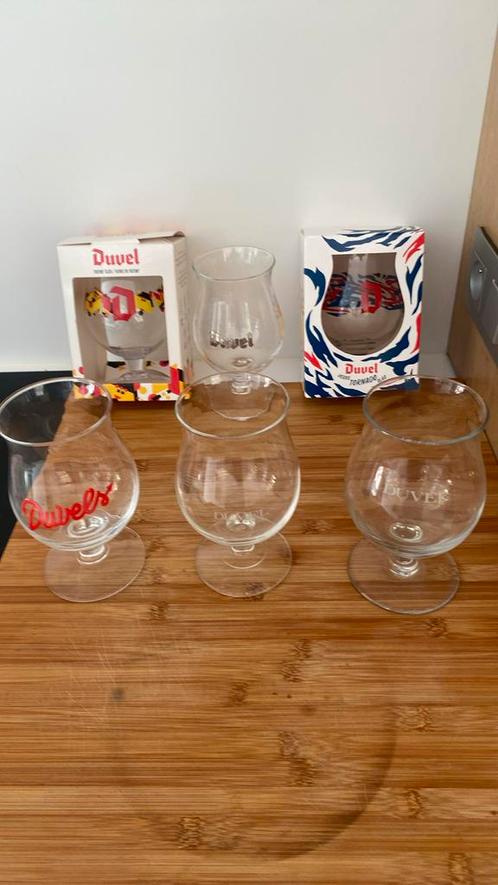 7 verschillende Duvelglazen, Verzamelen, Biermerken, Nieuw, Duvel, Ophalen of Verzenden