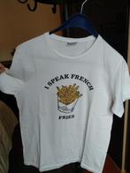 T-shirt Zara avec joli imprimé, taille moyenne [M], Taille 48/50 (M), Porté, Enlèvement ou Envoi, Blanc